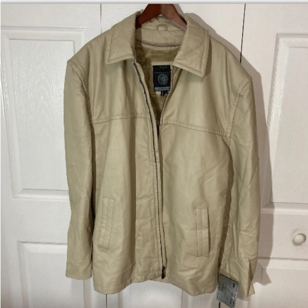 Sergio Vadducci Men's 4XL Genuine Leather Jacket Coat Removable Fur Lining NWT